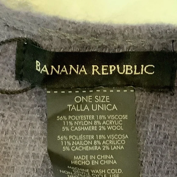 NWT New Banana Republic Women's Cashmere Blend Blanket Wrap Scarf - Picture 7 of 8